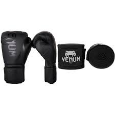 Gants de Boxe Venum Challenger pour Enfants et Bandes Kontact Mixte