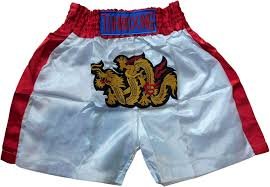 Short de Boxe Thaï pour Enfants M Dragon White