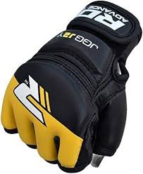 Gants de Grappling RDX Enfants Noir/Jaune MMA