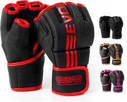 Gants de MMA EVO Fitness - Noirs Mat