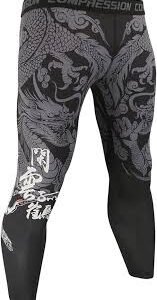 Pantalons de Compression Noir pour Running Homme