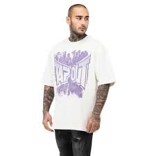 T-shirt Tapout CF Blanc/Violet pour Hommes - Taille L