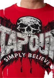 T-shirt Tapout Creston Rouge/Noir/Argenté pour Homme