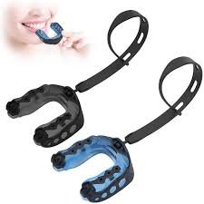 Lot de 2 Protège-Dents Sportifs avec Sangle - Bleu Noir