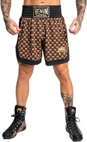 Short de Boxe Monogramme Venum Noir/Marron pour Homme