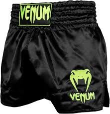 Venum - Short Muay Thai Classique Homme Noir/Jaune Néon